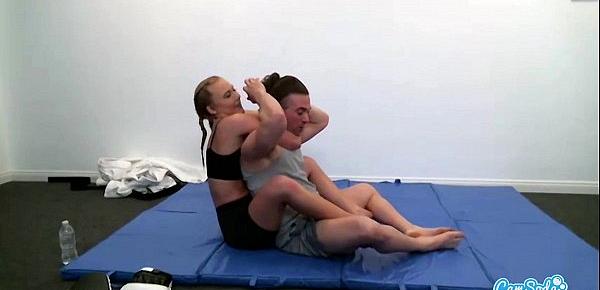  Ronda Rousey lookalike Alyssa Cole training for UFC and Masturbating